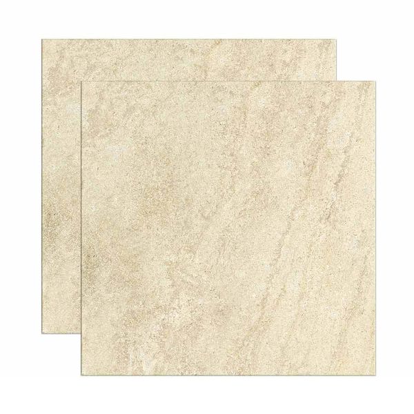 Piso cerâmico HD Pedra Arenito fosco bold 62x62cm bege Triunfo