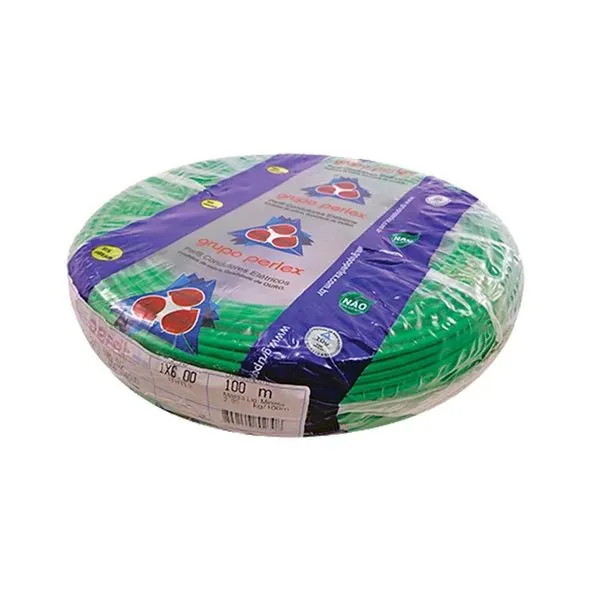 Cabo Flexível 6mm² 100m Verde Perflex Cabo Flexivel Verde 6Mm 100M Perfil