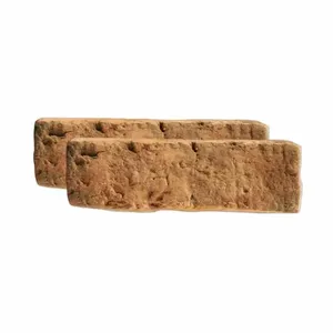 Revestimento de Parede 21x6,5cm Brique Terracota Carvão Passeio