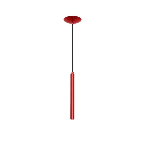 Pendente de alumínio com cabo ajustável de 1m vermelho Circle grande Auremar