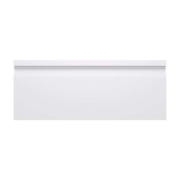 Rodapé Poliestireno Branco 150mm x 2,40m Fundo Primer Santa Luzia