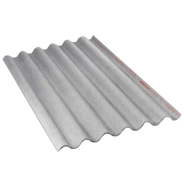 Telha ondulada de fibrocimento 244x92cm 5mm Residencial cinza Brasilit