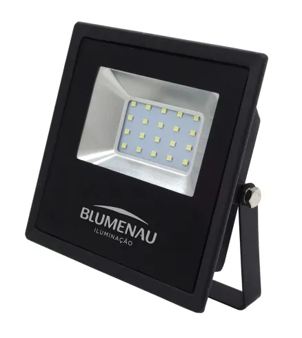 Refletor LED em alumínio 200W Bivolt preto Slim RGB Blumenau