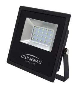 Refletor LED em alumínio 200W Bivolt preto Slim RGB Blumenau