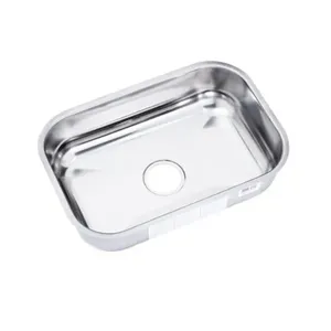 Cuba de Embutir Retangular Aço Inox Alto Brilho 1F Fabrinox Cuba de Embutir Retangular 46x30x14cm Aço Inox Fabrinox 1F
