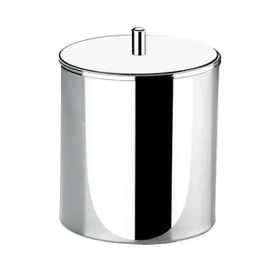 Lixeira de inox 5,4 litros com tampa branca Brinox