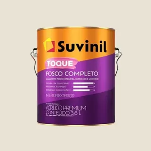 Tinta Premium Acrílica Fosco Toque Completo 3,6L Suvinil Tinta Premium Acrílica Toque Fosco Completo Algodão Egípc 3,6L Suvinil