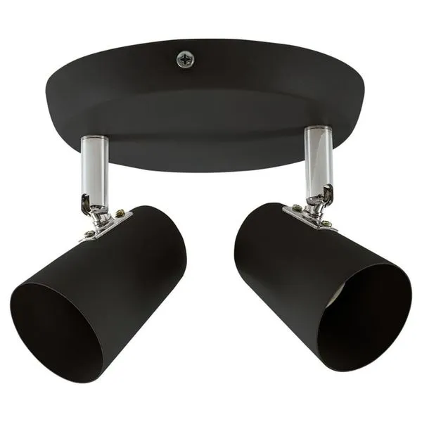 Spot De Sobrepor New Short 02 Luzes GU10 Preto LLumm Bronzearte