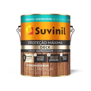 Verniz para Deck Proteção Máxima para Madeira Incolor Brilhante 3,6l Suvinil