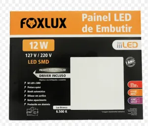 Painel de LED Embutir Quadrado 12W 6500k Branco Foxlux