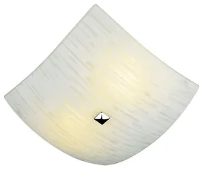 Plafon de aço Matrix 25x25cm bivolt para 2 lâmpadas E27 branco Bronzearte