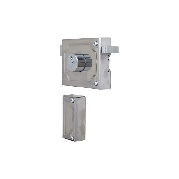 Fechadura Sobrep Serralheiro Para Portao Inox Mgm