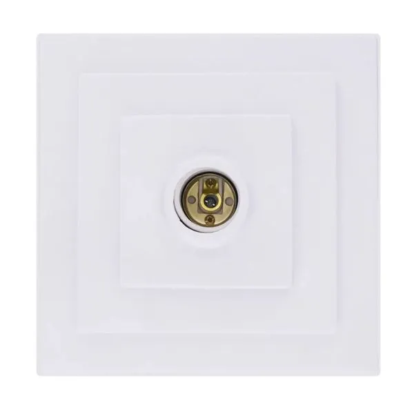 Plafonier Plástico Quadrado I Soquete de Porcelana 1XE27 Pavilonis Plafonier Plástico Quadrado Pavilonis Soquete Porcelana 1XE27 Branco