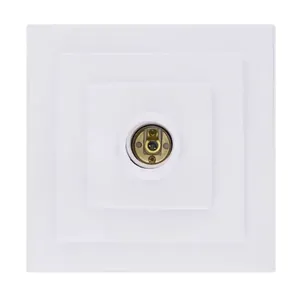 Plafonier Plástico Quadrado I Soquete de Porcelana 1XE27 Pavilonis Plafonier Plástico Quadrado Pavilonis Soquete Porcelana 1XE27 Branco