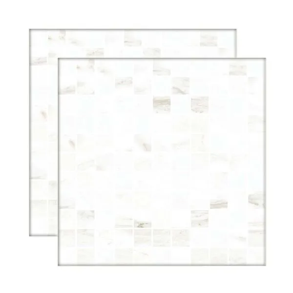 Pastilha de porcelanato 29,1x29,1cm bianco mix 5 peças Portinari