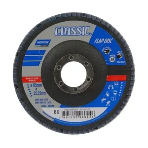Disco de desbaste para metais 115x22mm grão 80 preto Norton