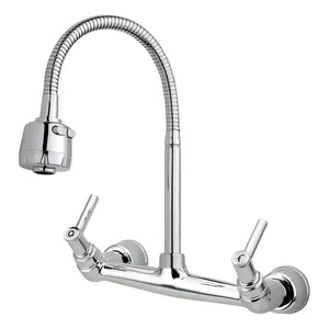 Torneira com Misturador de Parede para Cozinha Gourmet Cromada Forusi