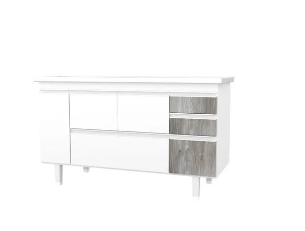 Gabinete New Montreal p/ Pia 144x64x53cm Carvalho Bonatto