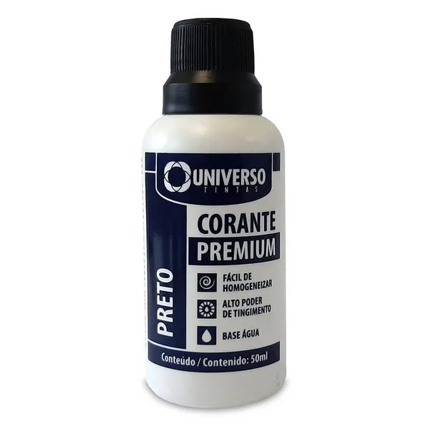 Corante Líquido Preto 50ml Universo Tintas