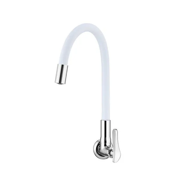 Torneira Lorenzetti Lorenflex 1178 W27 Com Bica Flexível De Parede Branca Branco