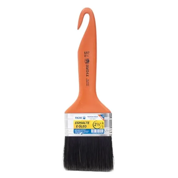 Trincha Média para Esmalte 697 Tigre Trincha Média para Esmalte 2 1/2" 697 Tigre