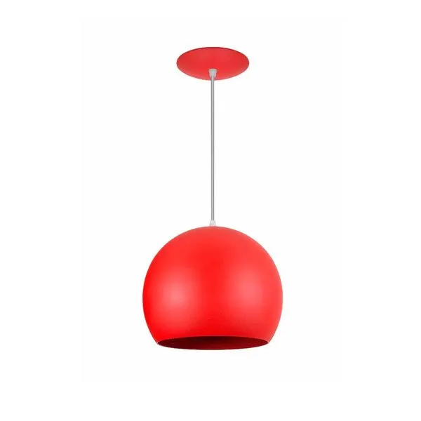 Pendente altura ajustável até 100cm vermelho Aquarela do Brasil Bronzearte