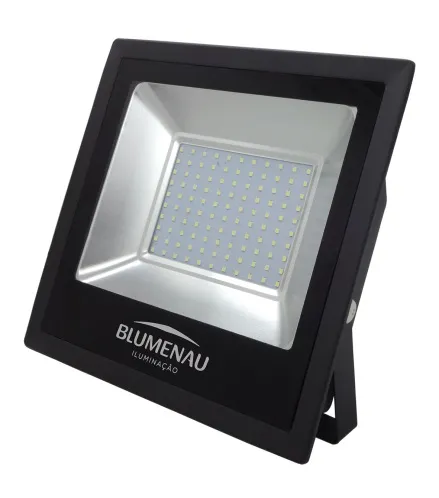 Refletor LED em alumínio 100W 6000K Bivolt preto Slim Blumenau