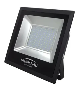 Refletor LED em alumínio 100W 6000K Bivolt preto Slim Blumenau