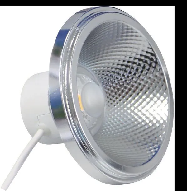 Luminária Led Kian Ar111 Bivolt Alt: 6,7cm Comp.: 11,1cm Larg: 11,1cm 10w 2700k Amarela.