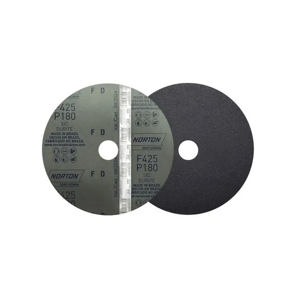 Disco de Lixa para Mármore Norton F425 180x22mm Grão 180 Disco de lixa para mármore 180x22mm F425 grão 180 preto Norton