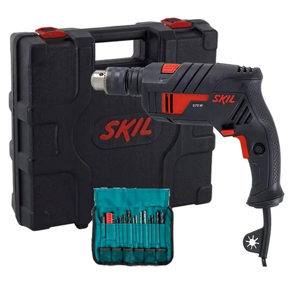 Furadeira de Impacto Skil 6555 570W 220V acessórios e maleta Bosch
