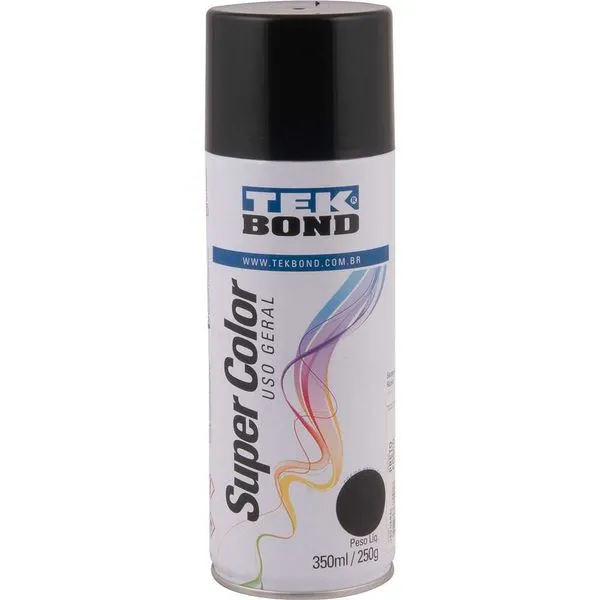 Tinta Spray Preto Fosco 350ML 350 689735008 - Tekbond