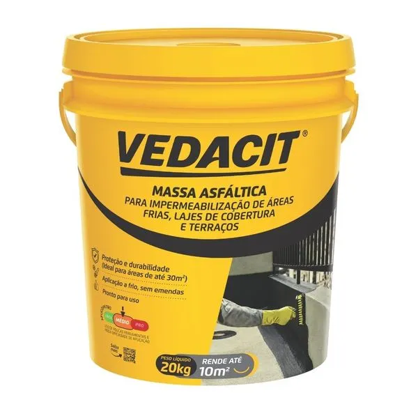 Manta Betuminosa Frioasfalto 20Kg Vedacit MANTA BETUMINOSA FRIOASFALTO PT 20KG COZ E BANHEIROS