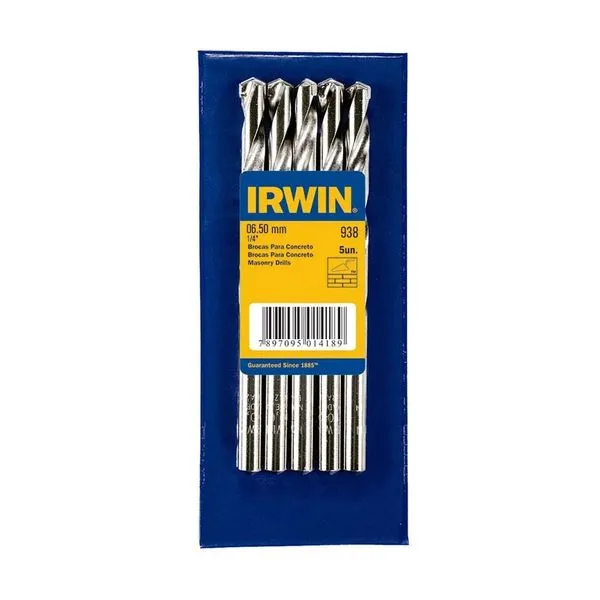Broca para alvenaria de aço carbono Standard 6,5x330mm Irwin