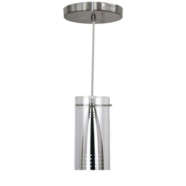 Lustre de vidro leitoso para 1 lâmpada E27 TD 333/1 Design branco transparente Taschibra