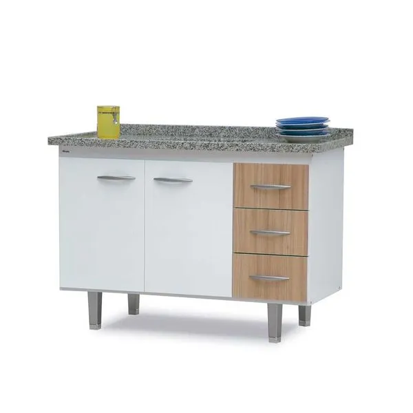Gabinete Milano para pia 200cm nogal Bonatto