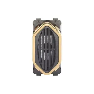Módulo 1 Campainha Cigarra Bivolt Preto Grafite Com Gold Novara Dicompel