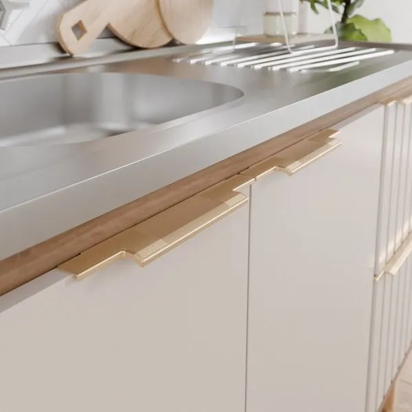 Balcão de Cozinha Ágata 194cm Cappuccino/Freijó Mgm Móveis