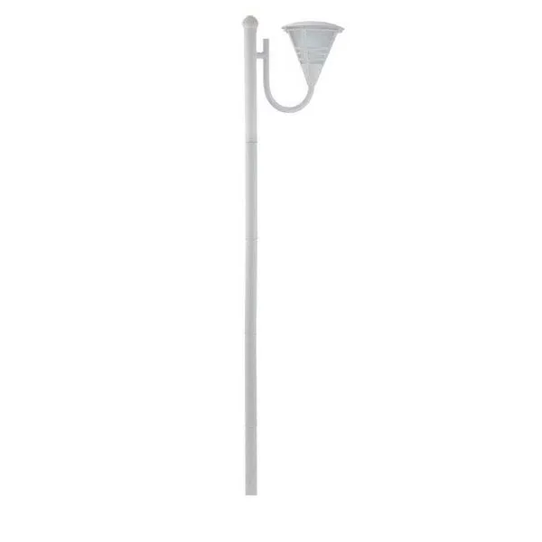 Poste para jardim com tubo em alumínio para 1 lâmpada 25W branco Dital