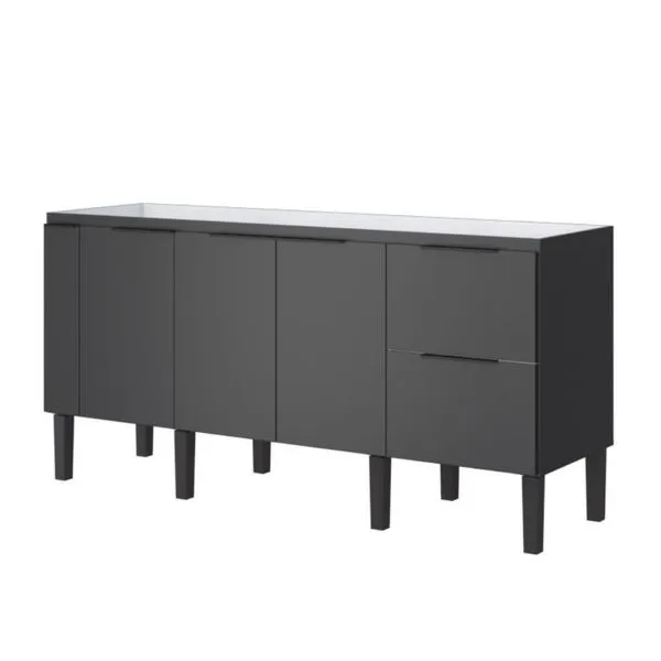 Gabinete para Cozinha Cisne 175x51,5x86cm MDP/MDF Cozimax Gabinete para Cozinha Cisne 175x51,5x86cm MDP/MDF Preto