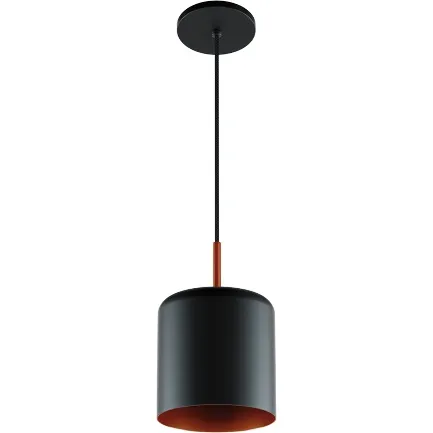 Pendente Inspire M 1xe27 Preto Fosco Bronze