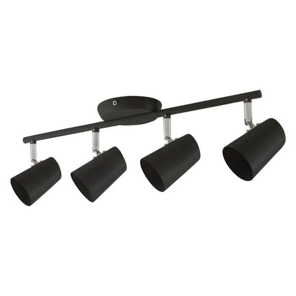 Spot De Sobrepor Arco New Short Preto 04 Luzes E27 LLumm Bronzearte