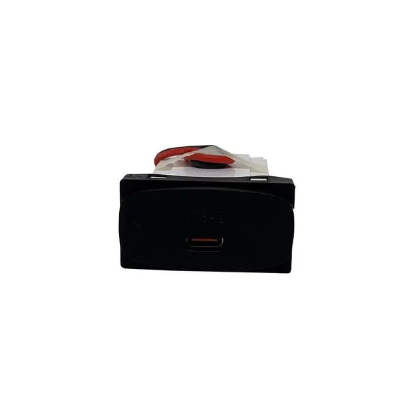 Tomada Usb C 25W Preto Modulos Gracia Alumbra