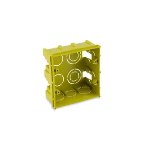 Caixa de Luz 4x4 Quadrada Amarela para Dry Wall Force Line Caixa De Luz 4x4 Quadrada Amarela Force Line