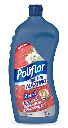 Cera líquida Brilho Máximo 750ml vermelho Poliflor