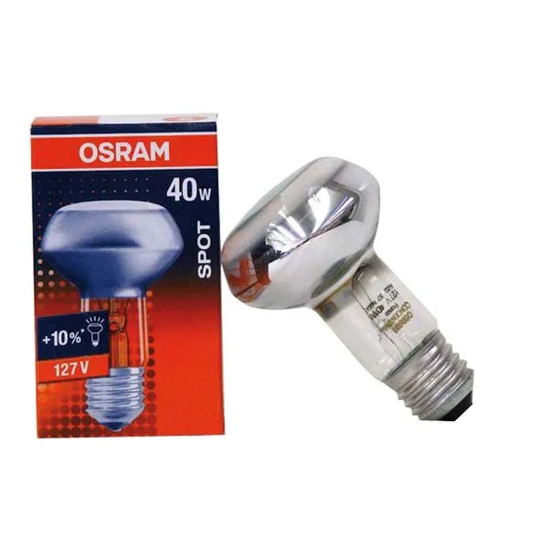 Lâmpada incandescente 127V 40W Concentra R63 amarela Osram