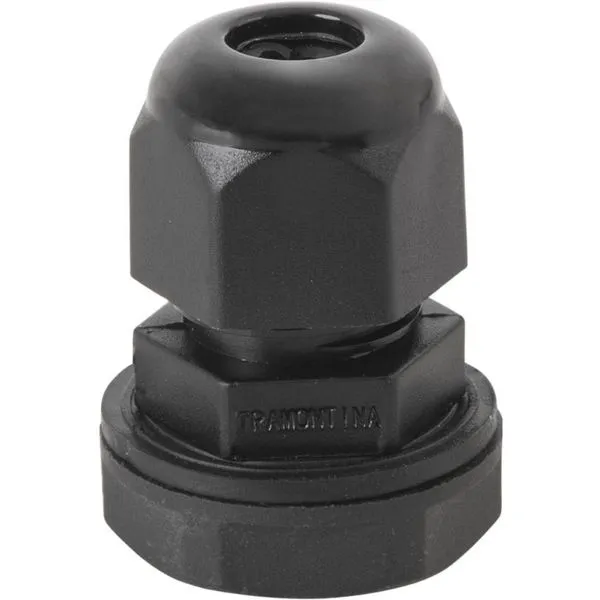 Conector Prensa-cabo 1-4 Polegada Tramontina Preto Com Bucha