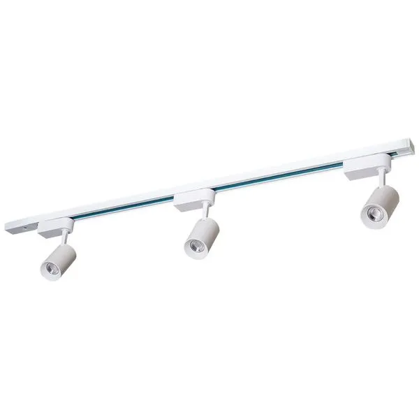 Spot Track 7W 3000K 3L LED Branco 1m com Trilho e Conector Bronzearte