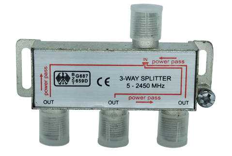 Divisor De Alta Frequência 5-2450mhz 3 Saídas Pacote Com 5 Unidades Cromo Foxlux