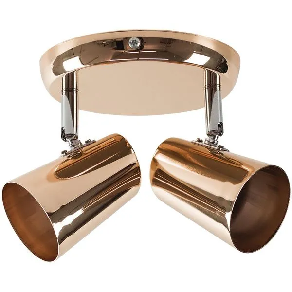 Spot De Sobrepor New Short 2 Luzes Cobre E27 LLumm Bronzearte
